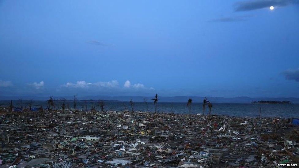 Typhoon aftermath in Leyte, Philippines, 16 Nov