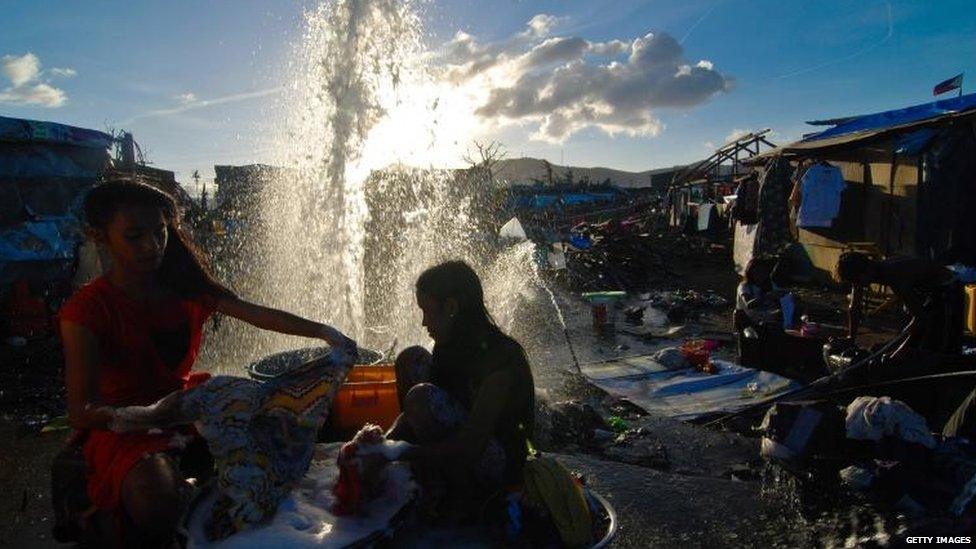 Typhoon aftermath in Leyte, Philippines, 16 Nov