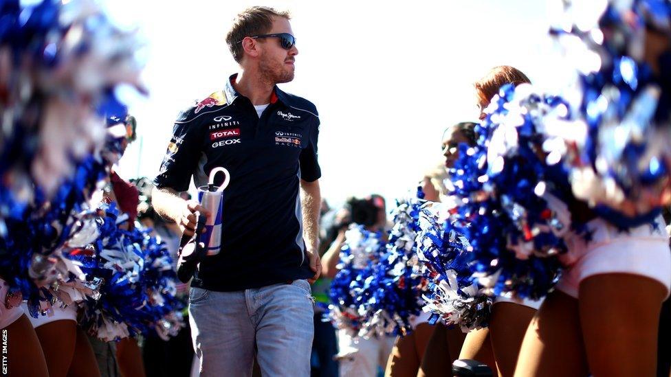 Sebastian Vettel at the Circuit of the Americas