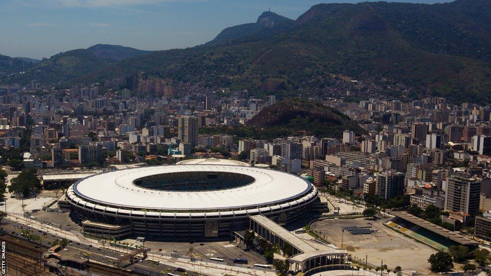 The Maracana Stadium in Rio de Janeiro