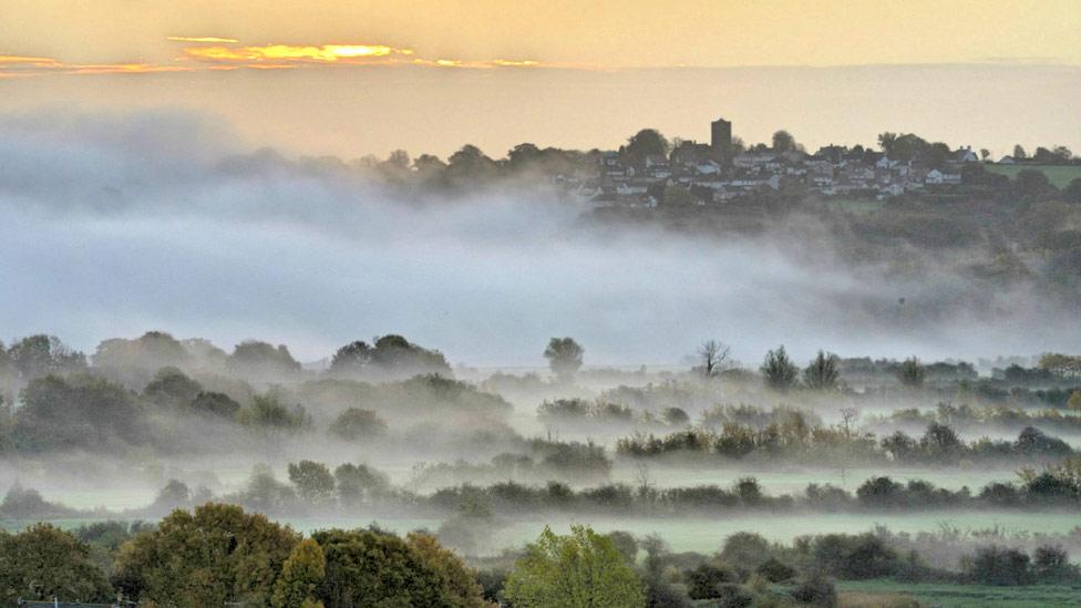 Fog over the River Usk