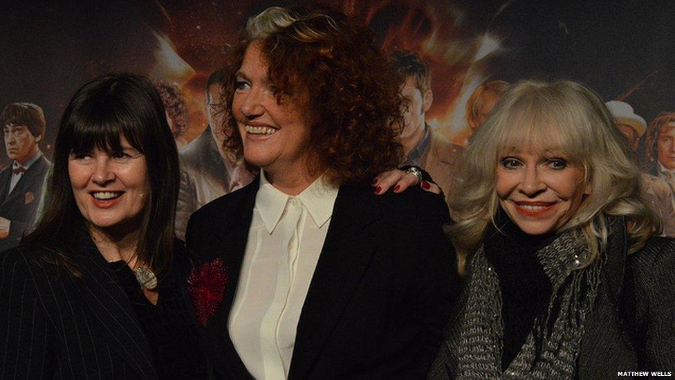 Dr actresses Sophie Aldred, Louise Jameson and Katy Manning. Photo: Matthew Wells