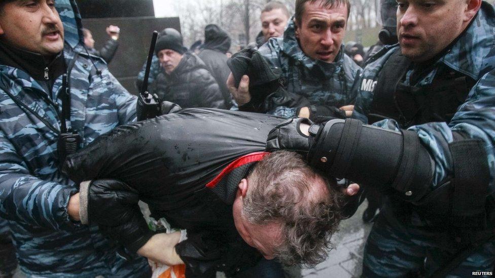 Arrest in Kiev, 25 Nov