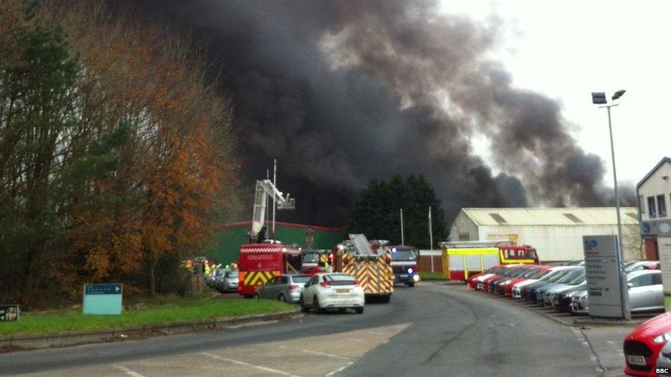 South Wales Police said the estate was closed and it was placing cordons in the area, but no roads have been closed.