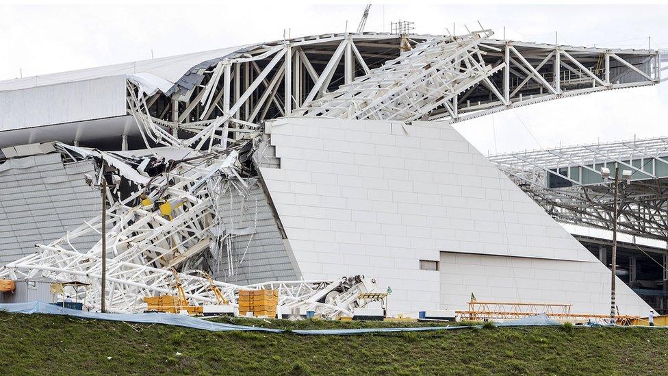 Accident site at Arena Corinthians