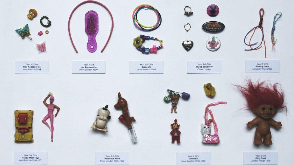 Collection of confiscated toys.