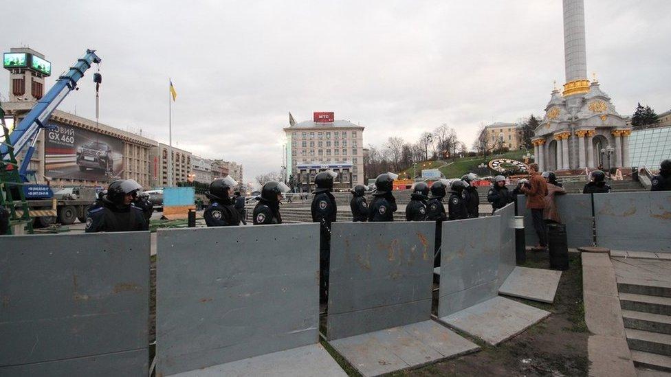Police man metal barriers