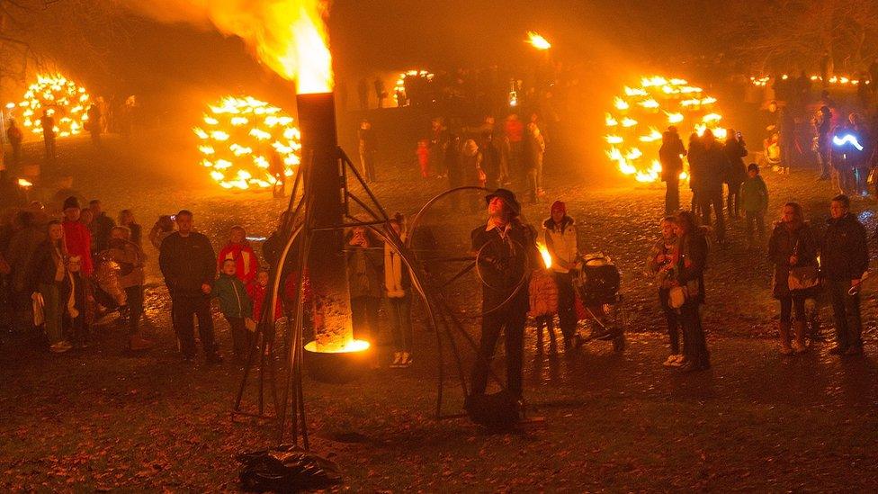 The fire garden at St Columb's Park in the Waterside