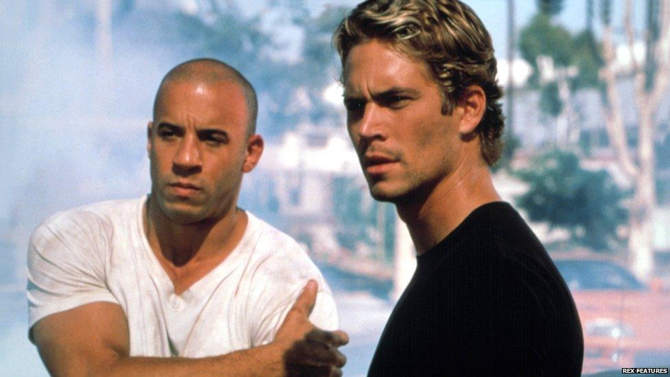 Vin Diesel and Paul Walker in The Fast and the Furious