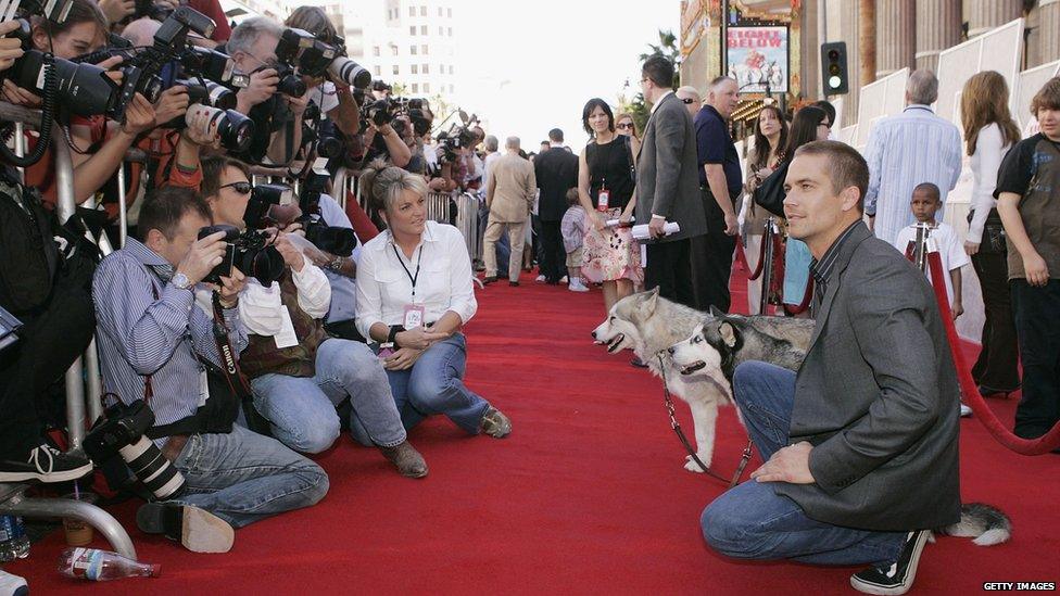 Paul Walker at the premiere of Eight Below