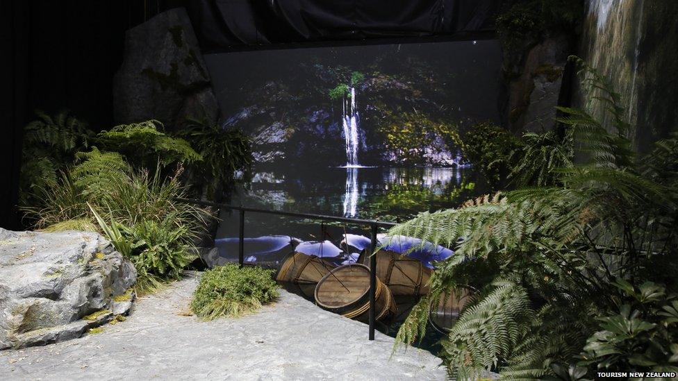 River scene in the pop-up book
