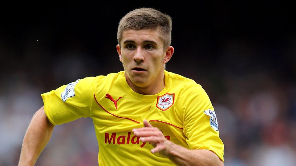 Cardiff City and Wales defender Declan John in action for the Bluebirds