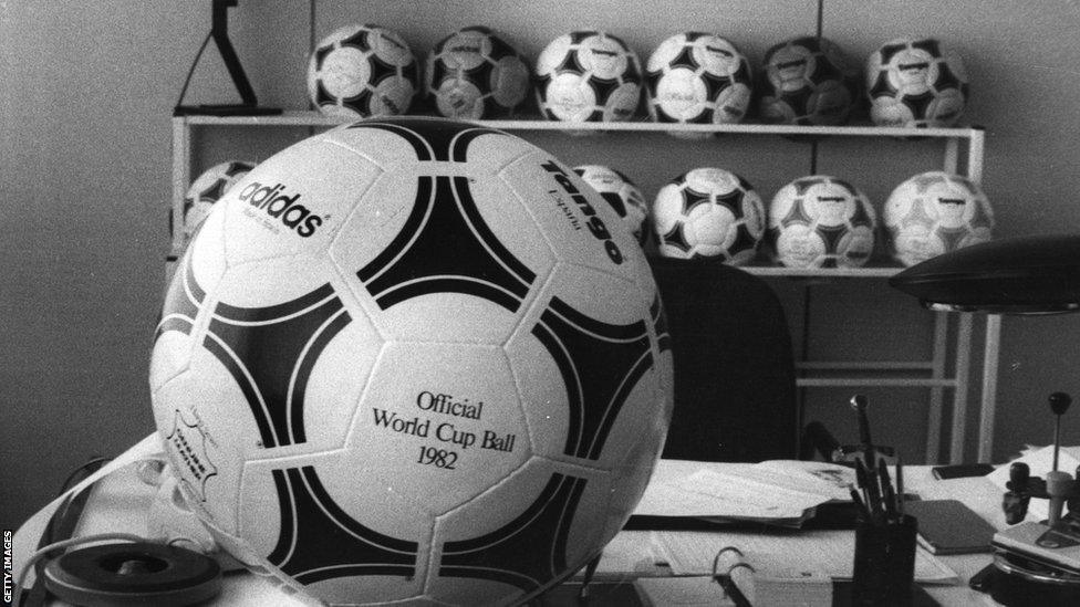 Tango Espana was the last genuine leather ball used in the World Cup when it was the official match ball for the 1982 finals in Spain. It was supposed to have improved water resistant qualities through its rubberized seams, but these were not very resistant and the ball was changed several times during some games