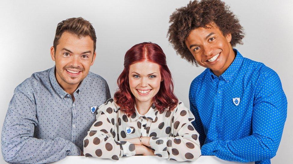Barney Harwood, Lindsey Russel and Radzi Chinyanganya pose together for photo