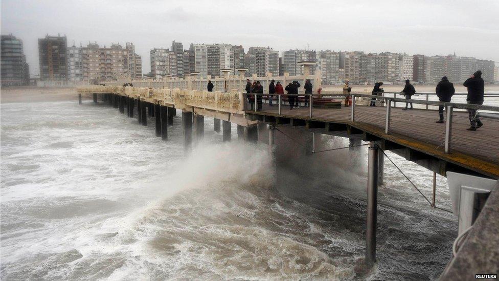 Waves at Blankenberge, Belgium (5 Dec)