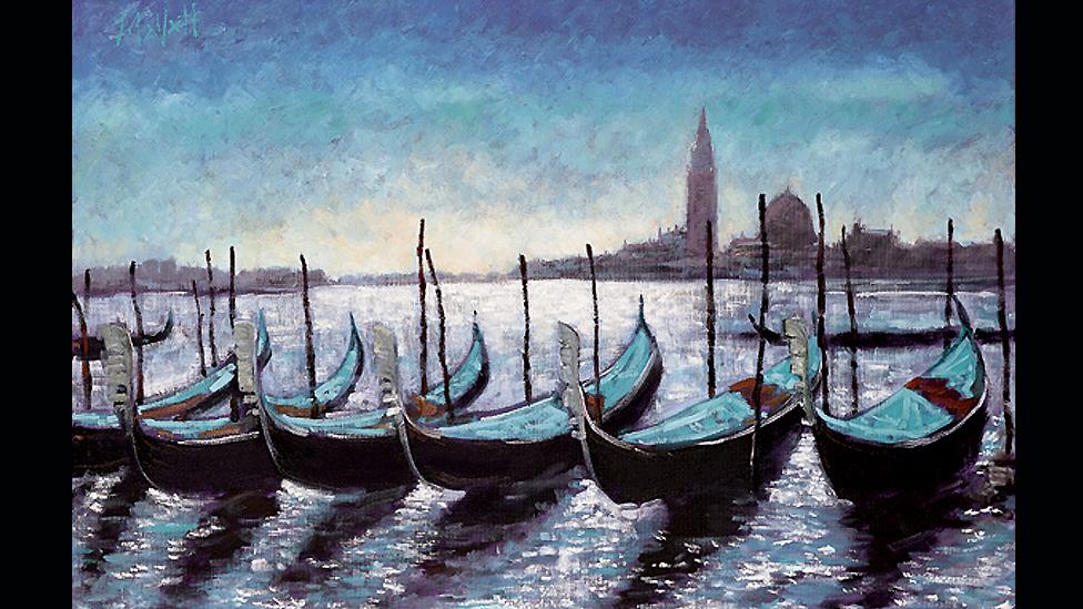 Gondolas At Rest by Timmy Mallett