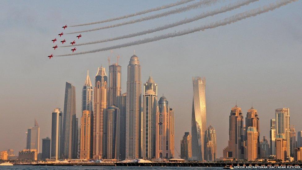 Red Arrows in Dubai