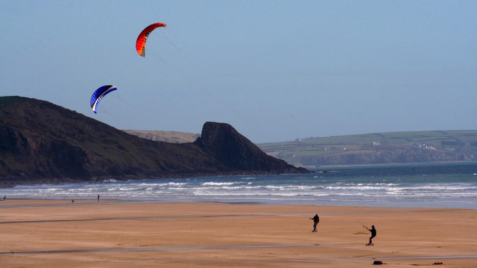 Kites at St Bride's Bay, Pembrokeshire