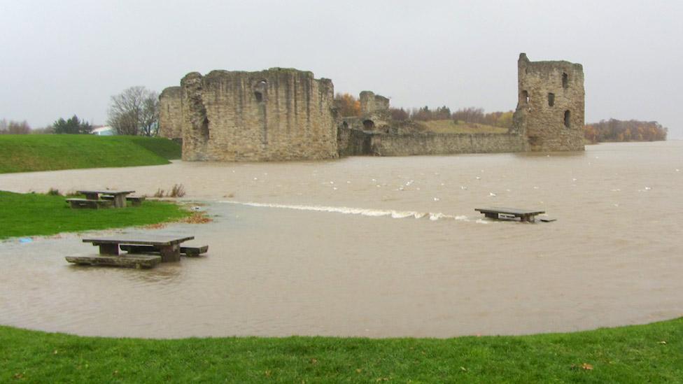 Flint Castle moat