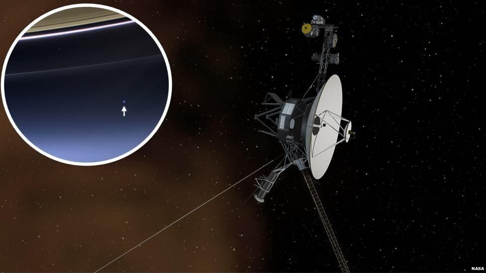 Voyager 1 and Earth shot