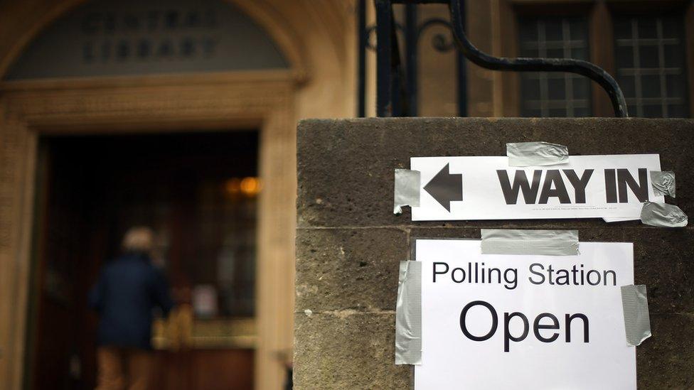 A polling station open for the 2012 PCC and Bristol mayoral elections