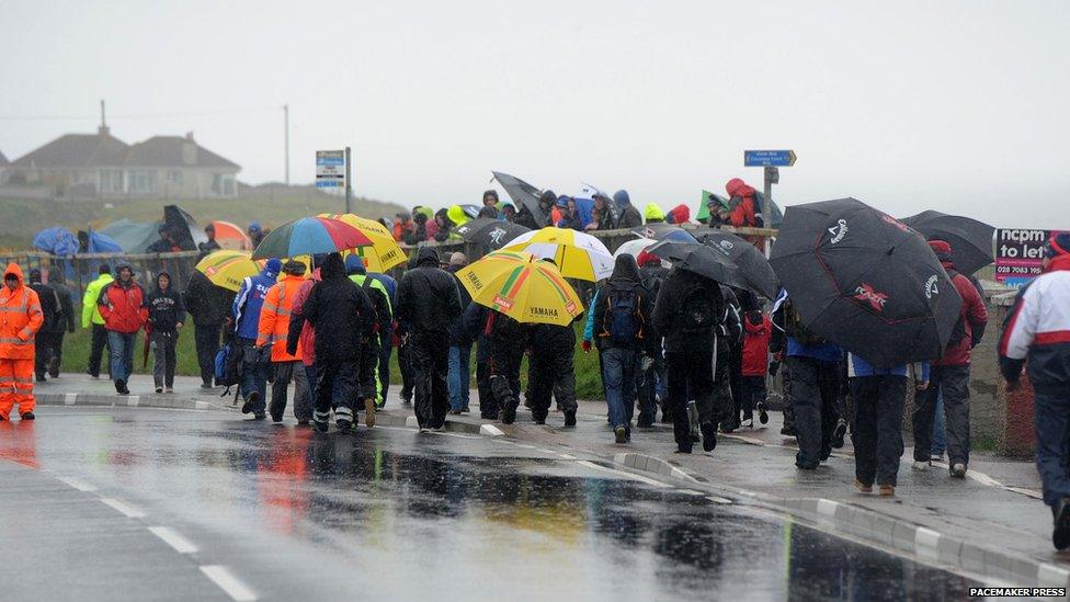 Bad weather at North West 200