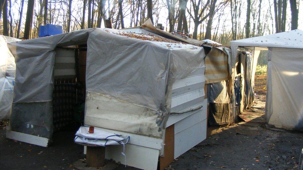 Illegal Roma camp in Champs-sur-Marne