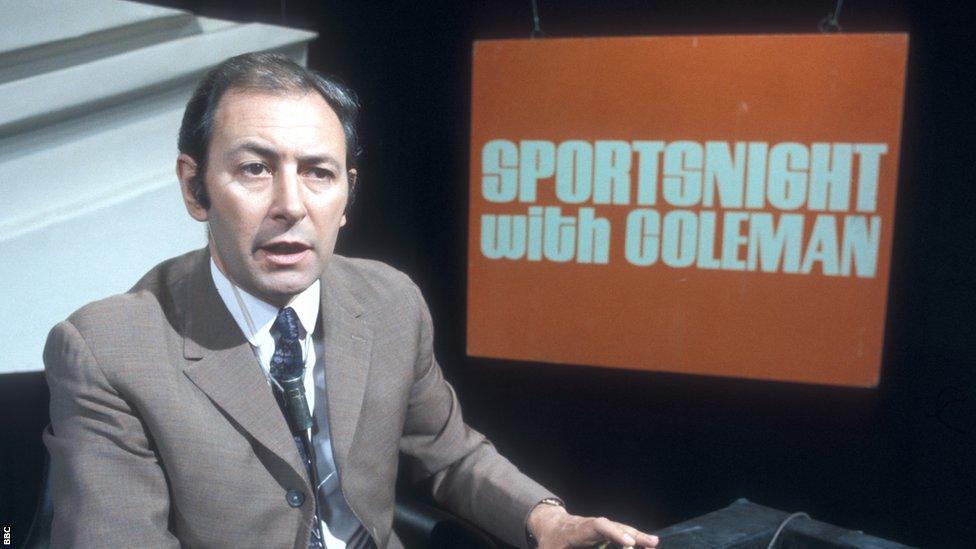 David Coleman on Sportsnight With Coleman, 1969.