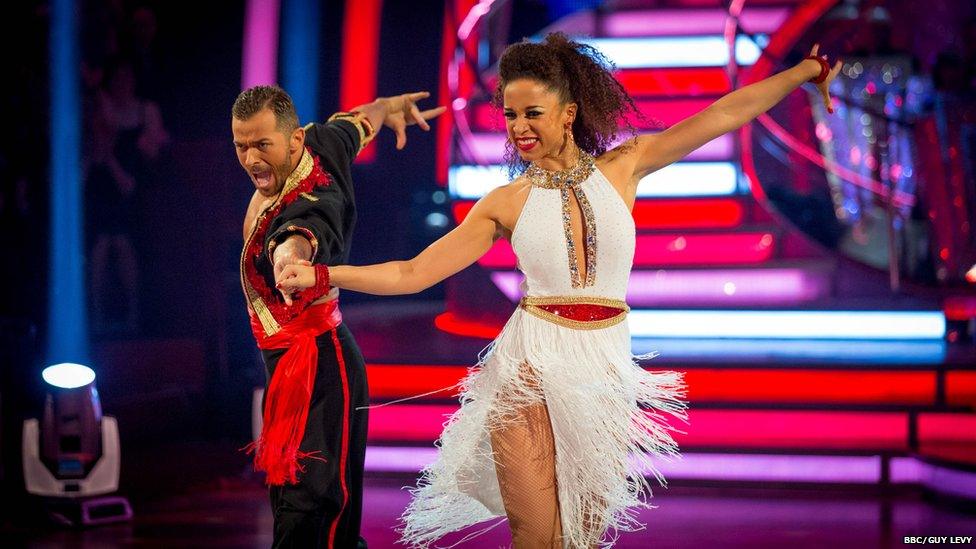 Natalie Gumede and partner Artem Chigvintsev in the Strictly final