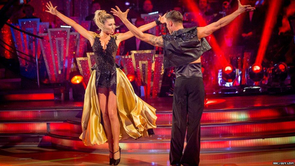 Abbey Clancy and partner Aljaz Skorjanec in the Strictly final