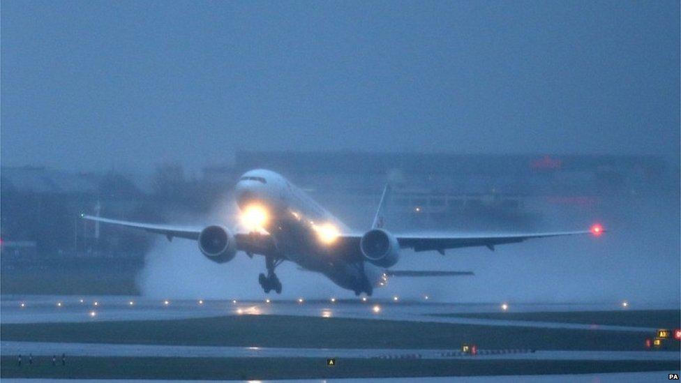 Plane at Heathrow Airport