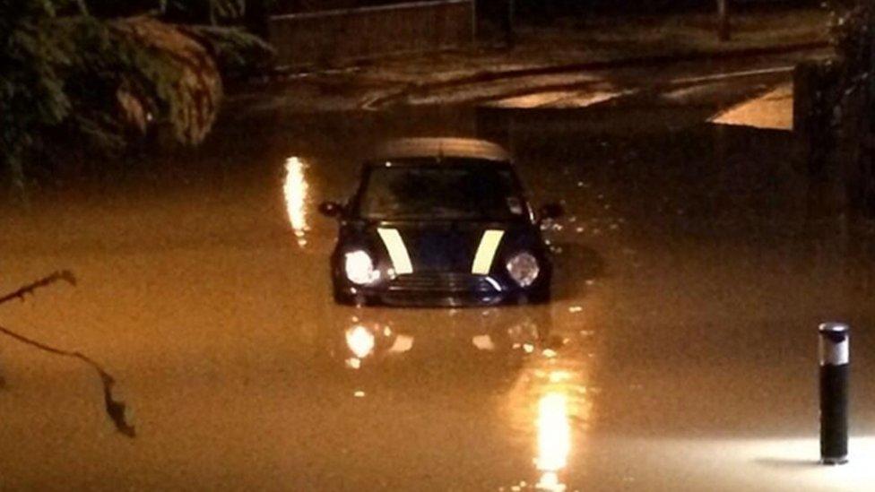 Mini in flood