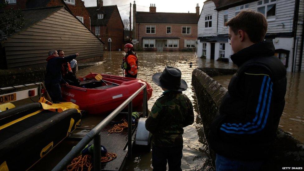 Rescuers in Yalding