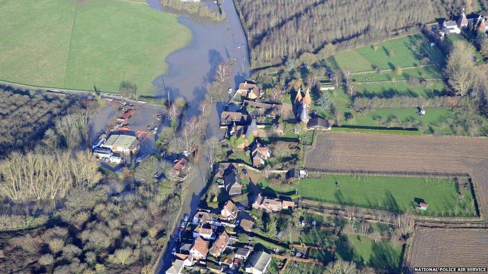 Flooding along the River Medway