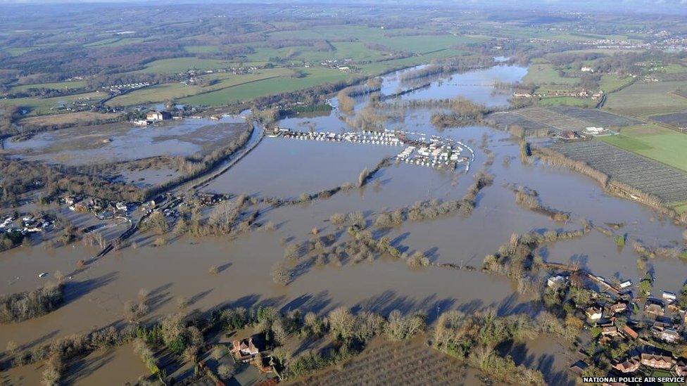 Flooding along the River Medway