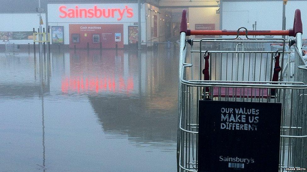 Sainsbury's car park in Tonbridge, Kent.