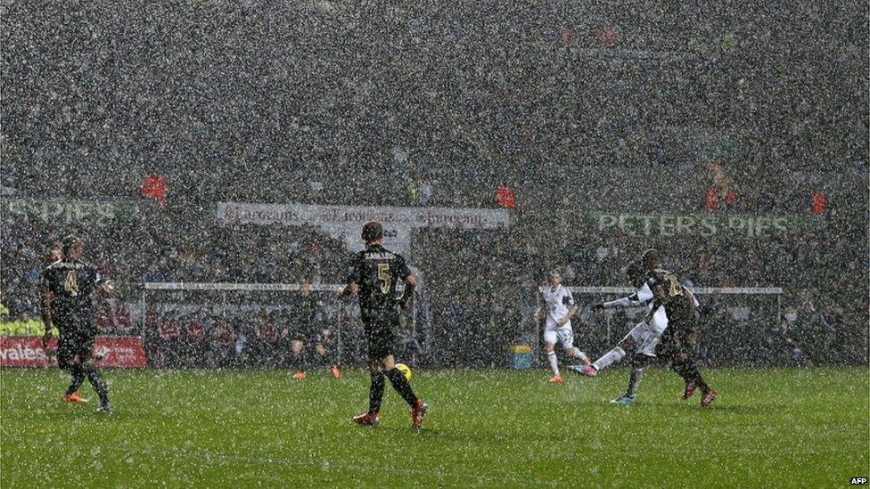 Swansea City's Ivorian striker Wilfried Bony