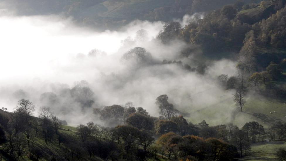 Early morning mist in the Dee Valley