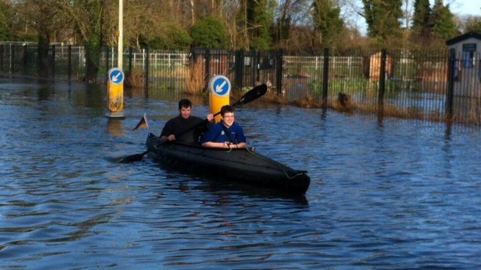 A kayaker on Abingdon Road