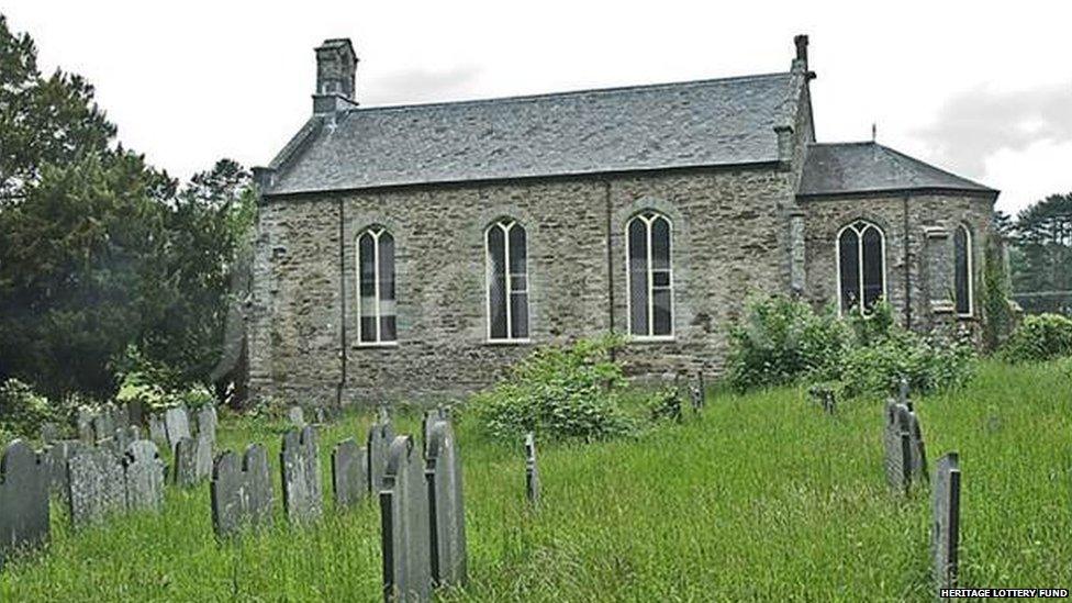 St Michael's Church in Eglwysfach, Ceredigion, where poet RS Thomas was a vicar between 1954 and 1967, is one of eight churches receiving grants in the latest funding round from the Heritage Lottery Fund (HLF)