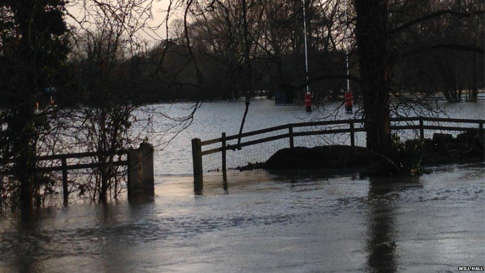 Flooding at Magdalen College School Playing Fields