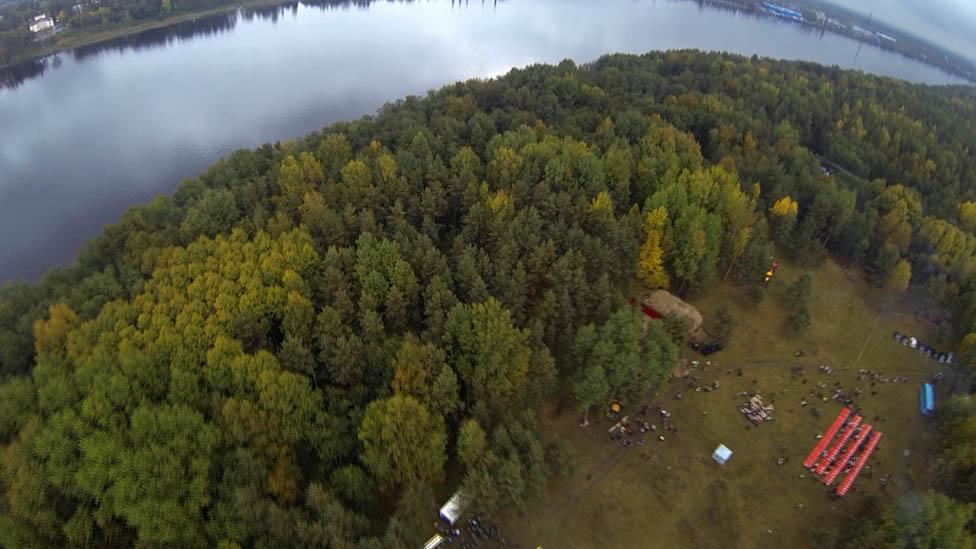 Burial site next to River Neva
