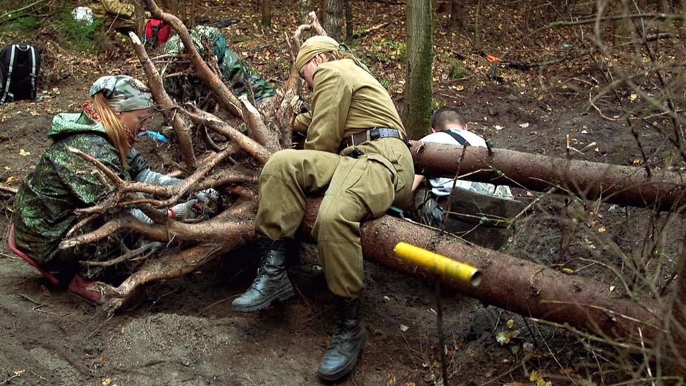 Olga and Marina digging