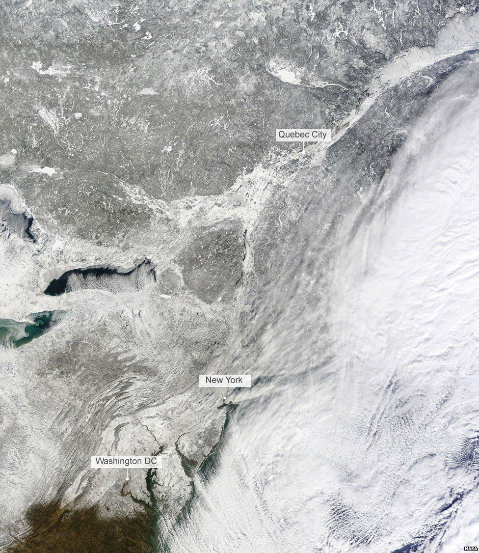 3 January satellite image of North America