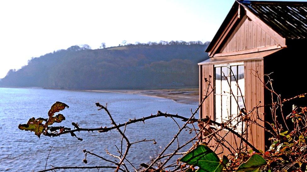 The shed's view overlooking the estuary