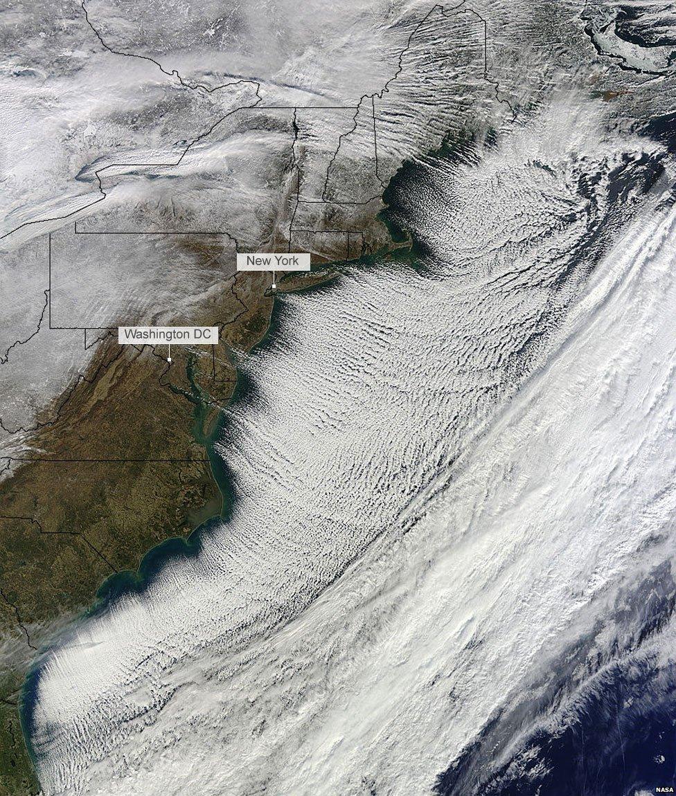 7 January satellite image of North America