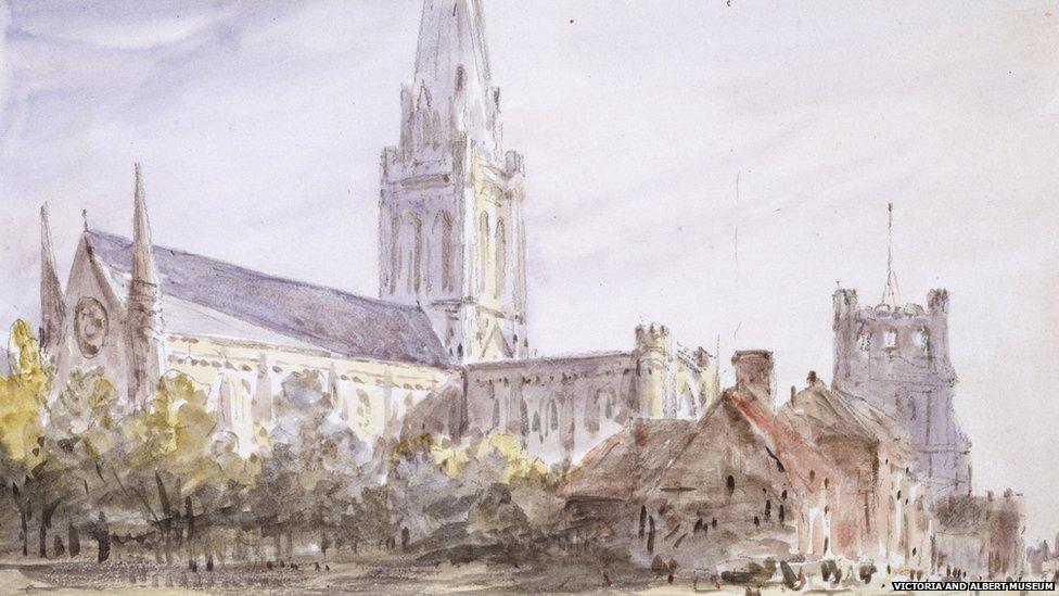 Chichester Cathedral watercolour by John Constable