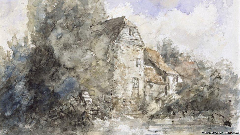 Fittleworth Mill by John Constable - pencil and watercolour on paper