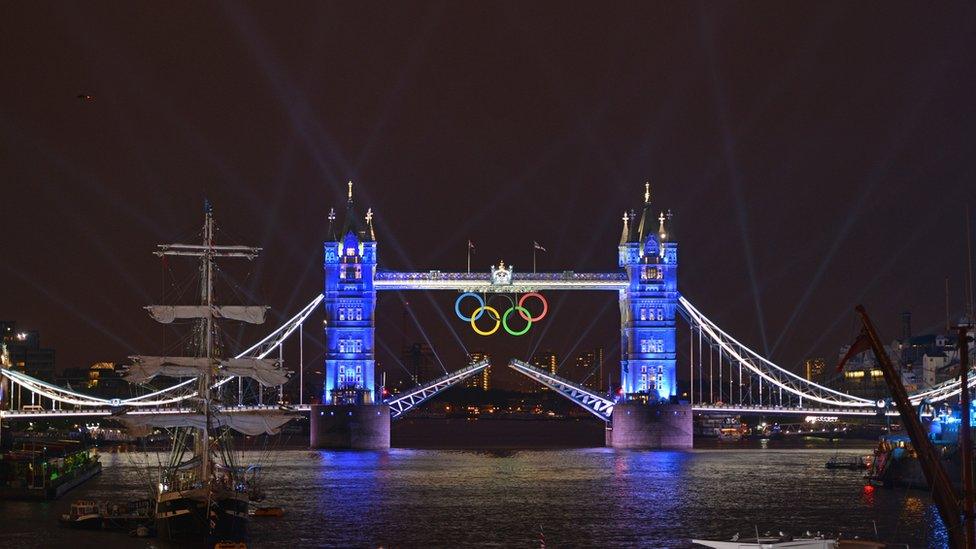 Tower Bridge during the Olympics