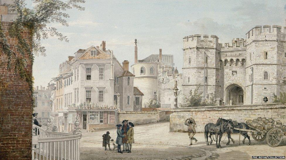The Henry VIII Gateway from Castle Hill c.1760